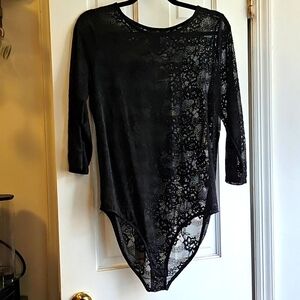 Forevet 21+ Black Lace Bodysuit Sz 1X NWT